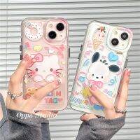 Sanrio Cartoon Doodle Hello Kitty Pochacco 13Mini 14Plus ซองใส่ซิลิโคนแบบเต็มรูปแบบสำหรับ Iphone12