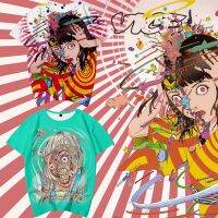 2023 NewShintaro Kago การ์ตูนพิมพ์สินค้าเยาวชนหลวมกระเป๋าเสื้อยืดแขนสั้น