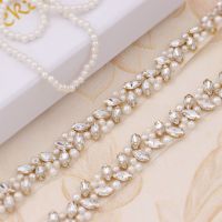 LANSEL New Gift Applique Accesspries Decorated Waist Chain Rhinestone Pearl Belt Belts Fashion Girdle Body Jewelry for Women Waist Link Necklaces Bride Accessories