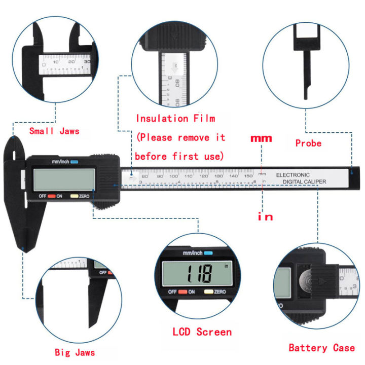 เวอร์เนียร์-เวอร์เนียคาลิปเปอร์-เวอร์เนียคาลิปเปอร์พลาสติก-พร้อมถ่านเวอร์เนียร์-เวอร์เนียคาลิปเปอร์ดิจิตอล-เครื่องมือวัดไมโครมิเตอร์-เวอร์เนียคาลิปเปอร์-ดิจิตอล-เวอร์เนียร์-ดิจิตอล-สแตนเลส-ตัวพลาสติก-
