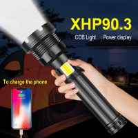 0 Lumens XHP90.3 Most Powerful Led Flashlight 18650 26650 Tactical Flashlights Torch