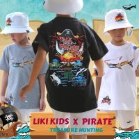 เสื้อยืดเด็กสกรีนลาย LIKI KIDS X PIRATE  การผจญภัยของกลุ่มโจรสลัด  ออกล่าตามหาสมบัติ