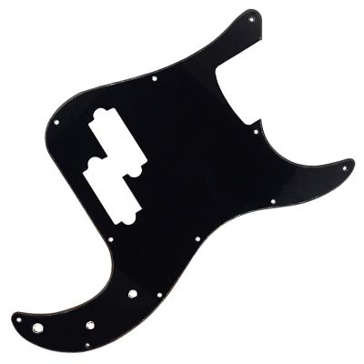 Single Layer Black 11 Hole Bass Pickguard Scratch Plate Pick Guard for 4 String American/Mexican Standard Accessories