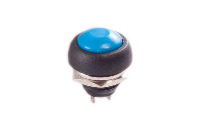 SPST momentary switch (Round Small Blue) - COSW-0390