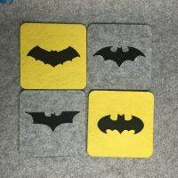 Happy Birthday Coaster Cup Mad 8pcs Set Felt Heroes Halloween Bat Party Man Table Decorations For Home Dinner Children Supplies