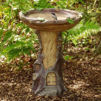 R Bird Feeder Yard เรซิ่น Birth Baths ตกแต่งสวนกลางแจ้ง Birth Feeder Aquarium Bird Feeder ถาด Courtyard รูปปั้น Figurine