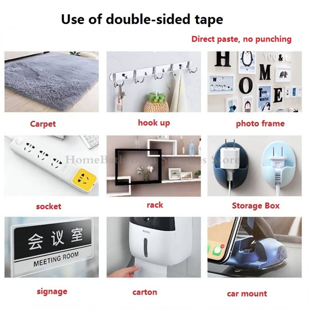 {Deli tape} Super Strong Double Sided Adaptive Nano Tape Mounting Fixing Pad Two Sides Waterproof Non marking Sticker Home Decor