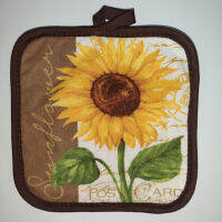 Cotton Insulation Pad Apple Sunflower Pineapple Chrysanthemum Coaster Thick Pad Square Creative Bowl Mat