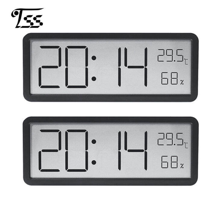 นาฬิกาเครื่องเตือนความชื้นอุณหภูมิมัลติฟังก์ชันจอแสดงผลนาฬิกาปลุก-lcd-ดิจิตอลนาฬิกาอิเล็กทรอนิกส์บางพิเศษ