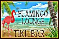 Tiki Bar Flamingo Lounge All Weather Metal Sign Happy Hour Beach Vintage Aluminum Tin Plaques Wall Poster for Garage Man