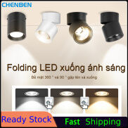 CHENBEN Đèn LED Downlight Có Thể Gập Lại 3 Màu Thay Đổi Đèn Ốp Trần