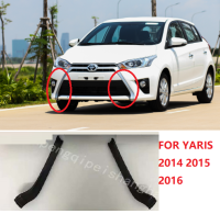 1ชิ้นด้านเดียวสำหรับ Toyota YARIS 2014 2015 2016สีดำรถด้านหน้ากระจังหน้ารถกรอบมาตรฐานตกแต่งฝาครอบรถ