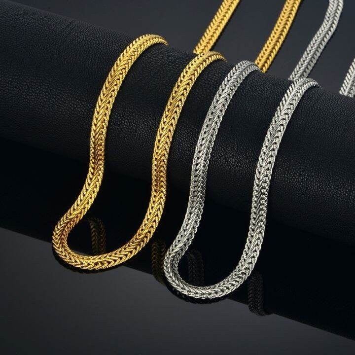 Men's Hip Hop Gold Color Homme Women Snake Chain Necklace For Men