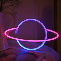 ZK30 LED Neon Lamp Elliptical planet Shaped Earth Sign NeonHome Decorative Wall Night Light Party GIft Room Lighting