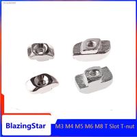 ✁☍ 5-100PCS M3 M4 M5 M6 M8 T Slot T-nut Sliding T Nut Hammer Head Drop In Nut for 20 30 40 45 Series EU Aluminum Extrusion Profile