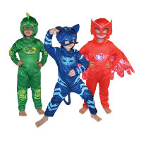 PJ Mask เสื้อผ้าคอสเพลย์เครื่องแต่งกายชุดของเล่นเด็กคริสต์มาสฮาโลวีน Catboy Gekko Owlette วันเกิดเด็กของขวัญ