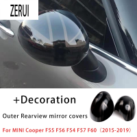 ZR 2ชิ้น/เซ็ตสีดำรถธงเปลือกด้านนอกกระจกสำหรับ BMW MINI Cooper One S F54 F55 F56 F57 F60 2015-2019