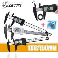 150mm Electronic Digital Caliper 6 Inch Carbon Fiber Vernier Caliper Gauge Micrometer Measuring Tools Digital Ruler with Battery