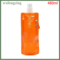 wxfengying 480ml แบบพกพา Ultralight foldable Water BAG ขวดน้ำขวดนุ่ม