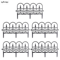 SUC 5pcs Garden Border Decorative Fence Edging Outdoor Plant Bordering Lawn Edging Fence For Garden Decor Flexible