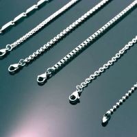 50 60 70 80Cm Silver Color Mens Dragon Box Bead Snake Long Stainless Steel Necklace Chain For Pendant Women Jewelry Accessories