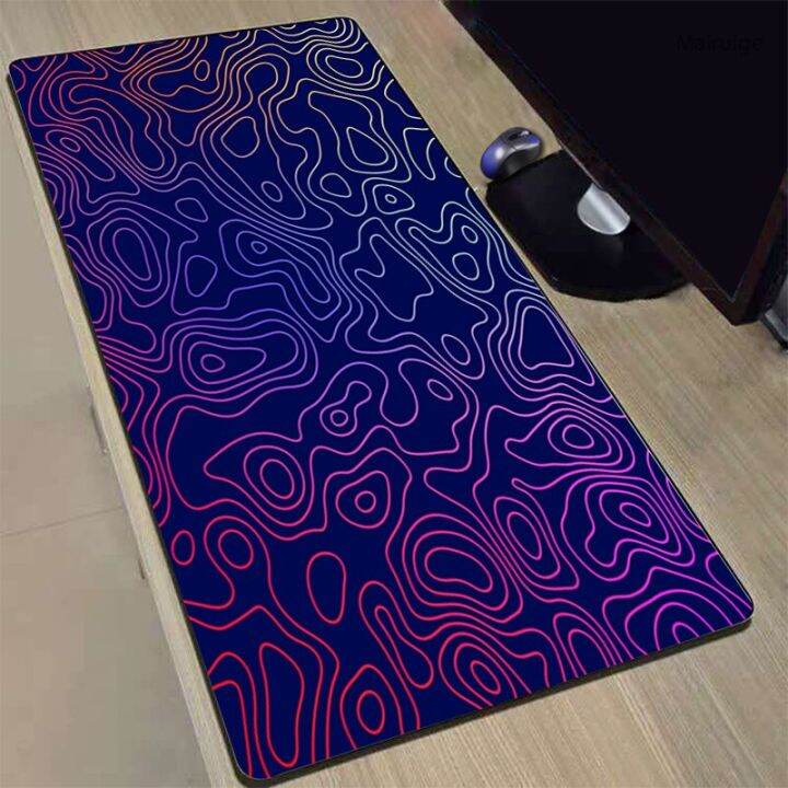 Mouse Mats Contour Line Desktop Office Accessories Mouse Pad Keyboard