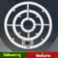 FUTR?Hot?แผงไฟเพดาน LED24W48W72W80W100W แผ่นชิป หลอดไฟเพดาน LEDพร้อมเต๋าต่อสายไฟแม่เหล็ก หลอดLED สำหรับโคมเพดานกลม