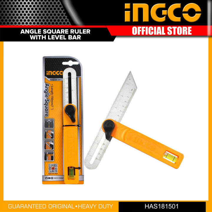 Ingco Has Angle Corner Speed Square Ruler With Level Bar