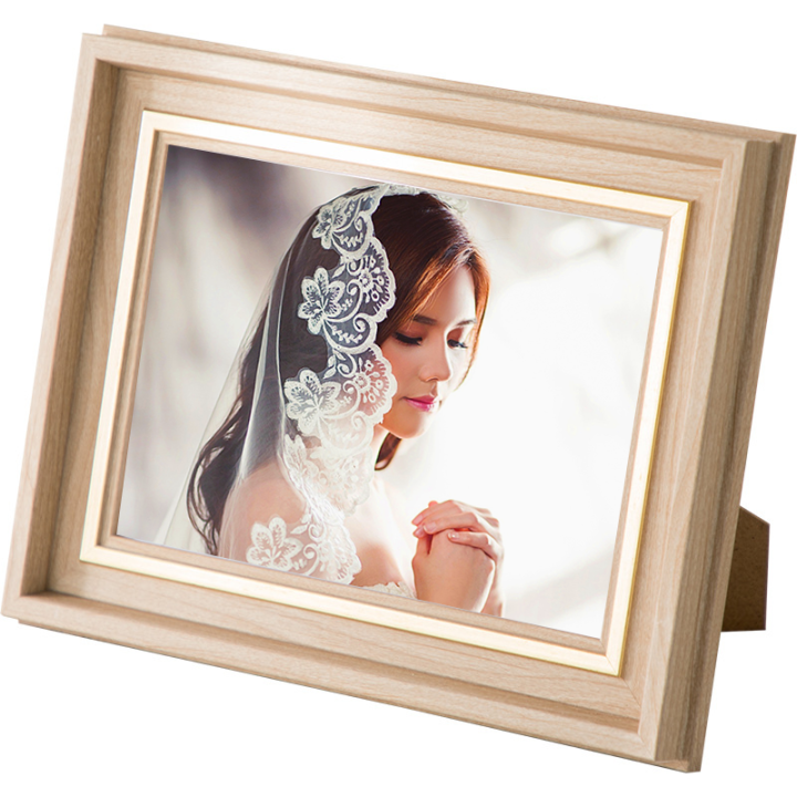 Wooden Photo Frame Transparent Glass A4 Paper size Picture Frame For