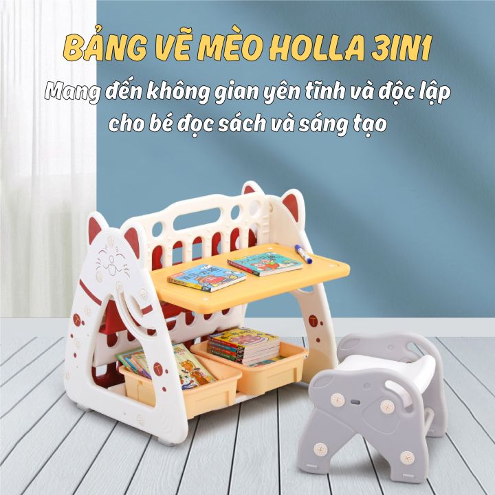 Bảng vẽ mèo đa năng Holla 3in1: Khám phá khả năng sáng tạo của bạn với bảng vẽ mèo đa năng Holla 3in1! Với 3 kiểu bảng vẽ khác nhau, bạn có thể tạo ra những tác phẩm nghệ thuật độc đáo với hình ảnh mèo yêu thích của bạn. Được thiết kế để dễ sử dụng và mang theo, đây là một món quà tuyệt vời cho các bạn nhỏ đam mê vẽ tranh.