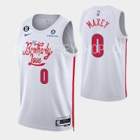 Philadelphia 76ers 0 Tyrese Maxey 2022-23 City Edition White Jersey