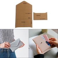 1Set DIY Kraft Paper Template Fashion Cute and Simple Clutch Wallet Leather Craft Pattern DIY Stencil Sewing Pattern 18cm*11cm