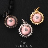 Leila Amulets ลูกอมอิ่มรับทรัพย์ รุ่นพิเศษ สีชมพู ห่วงห้อย (พร้อมกำไลหินฟรีตามรูป)