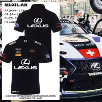 High quality stock LEXUS racing suit CT200H ES200 ES300H ES260 LM300H LS500H NX350H NX260 NX400 RX300 RX450 UX260H outdoor driving short-sleeved T-shirt POLO shirt