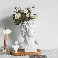 Modern Art Nordic Creative Portrait Vase Human Head Flower Vases Resin David Home Decor Photography Accessories Ornaments