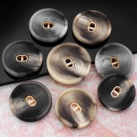 6Pcs 18-30mm High-end large resin texture button Ladies clothing coat cashmere windbreaker decorative button accessories C148