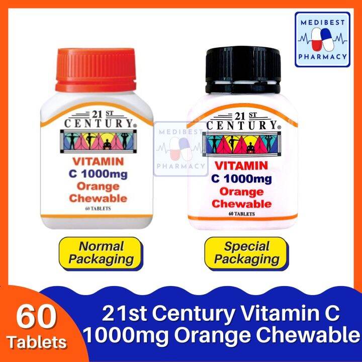 21st Century Vitamin C 1000mg Orange Chewable Tablets (60'S) [Normal