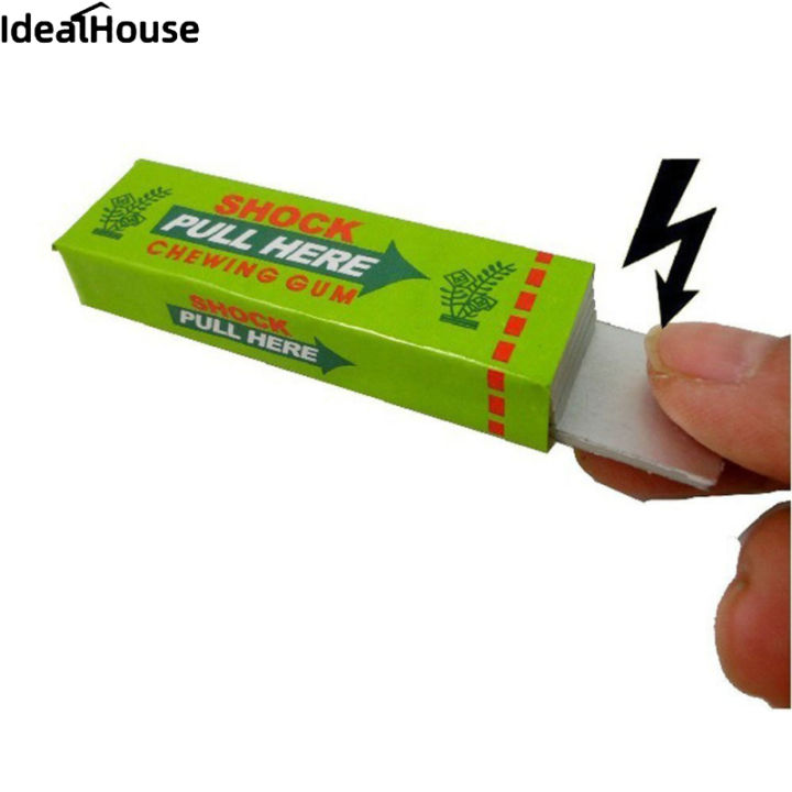 idealhouse-ของเล่นมุขตลกเล่นตลกไฟฟ้าช็อตหมากฝรั่งเล่นสำหรับแกล้งเพื่อน1ชิ้น