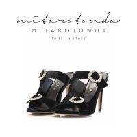 MITAROTONDA JEWEL SENDAL IN BLACK  VELVET