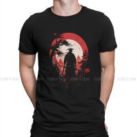 Samurai On Sunrise On A Cliff Men Tshirt Samurai Style O Neck Short Sleeve 100% Cotton T Shirt Funny High Quality Birthday Gifts