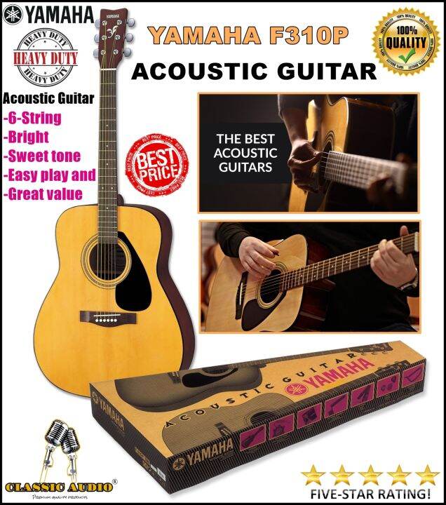 YAMAHA F310P ACOUSTIC GUITAR Heavy Duty 6-String Acoustic Guitar ...