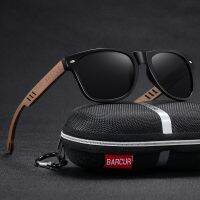 BARCUR Black Walnut Sunglasses for Men Wood Sun Glasses Man Eyeglasses Polarizing Glasses UVA amp;B Protection Eyewear ECO Friendly