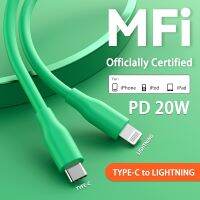 AQ ใหม่ล่าสุดได้รับการรับรอง MFi 20W PD USB C สายฟ้าผ่าตัวชาร์จไฟสำหรับ iPhone 14 13 12 11 Pro Max สายหักศอกที่ชาร์จแบตเตอรี่โทรศัพท์ iPad Mini