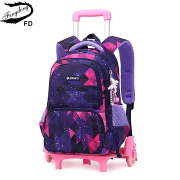 Generic Kids Girls Boys Children Wheels Trolley Backpack Bag School Luggage  Book Bags six Wheel price in Egypt  Jumia Egypt  kanbkam