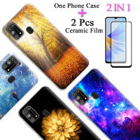 เคสภาพการ์ตูน TPU เคสมือถือซิลิโคนนิ่ม M31 Galaxy แบบ2 IN 1แบบ Samsung พร้อมหน้าจอป้องกันทำจากเซรามิก