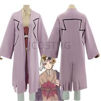 Anime Dr.STONE Asagiri Gen Full Set Top Pants Trench Unisex Adult Halloween Party Costume Stage Performance Uniform With Wig