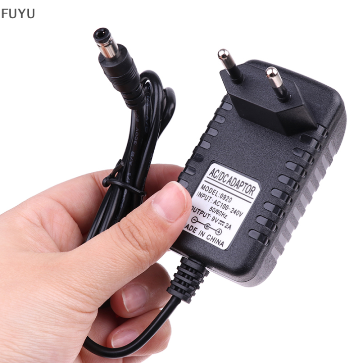 fuyu-ac-dc-9v-2a-switching-power-supply-adapter-ย้อนกลับขั้วลบนอก-eu-us-uk-plug-5-5mm-x-2-1mm-2-5mm