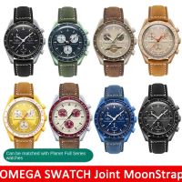 สายนาฬิกาข้อมือหนังฟรอสติ้งแบบปลดออกได้อย่างรวดเร็วสำหรับนาฬิกา Omega สายรัดนาฬิกาผู้หญิงและผู้ชาย20มม. ลายดวงจันทร์นิ่มเนื้อทรายละเอียดหนังวัว