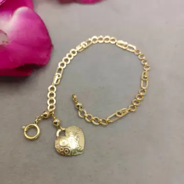 Buy 10K Gold-Filled Heart Charm Bracelet
