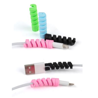 【CW】 Cable protector Data Silicone Bobbin winder USB Charging earphone Cover